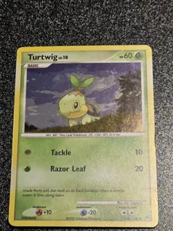Turtwig Cosmo Holo #103 Pokemon Diamond & Pearl LP Lightly Played - Image 2
