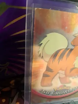 Growlithe #58 Pokemon Topps Series 1 Flames Holo Foil 1999 Near Mint LP - Image 2