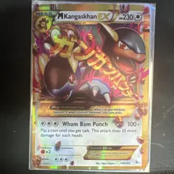 M Kangaskhan EX (Full Art, Secret Rare) 109/106 Flashfire Holo Pokemon TCG - Image 1