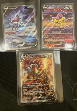 Pokemon TCG Lot of 3 - Crown Zenith - Suicune, Entei, Raikou V Legendary Dogs - Image 1