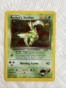 2000 Pokemon Gym Challenge Rocket’s Scyther Holo 13/132 Free Shipping - Image 1