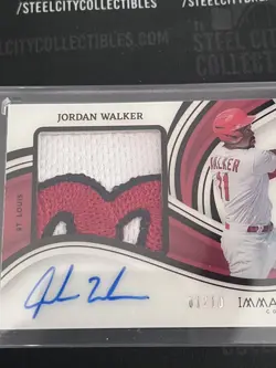 2023 Immaculate Jordan Walker Prospect Patch Jersey Auto 1/10 Cardinals - Image 3