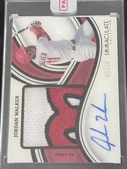 2023 Immaculate Jordan Walker Prospect Patch Jersey Auto 1/10 Cardinals - Image 4