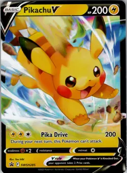 Pikachu V Promo SWSH: Sword & Shield Promo Cards SWSH285 NM Holo - Image 1