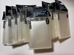 MTG TCG Clear Card Sleeves Lot Of 12 Max Protection Fits Standard TCG Cards - Image 1