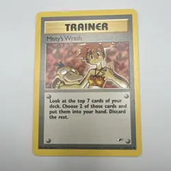 Misty's Wrath 114/132 Non Holo Uncommon Gym Heroes Pokemon Card DMG - Image 2