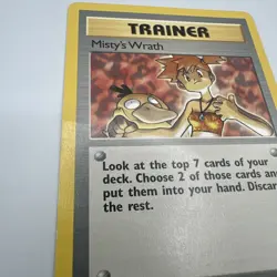 Misty's Wrath 114/132 Non Holo Uncommon Gym Heroes Pokemon Card DMG - Image 4