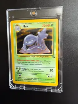 Pokemon TCG Muk Holo Rare Card 13/62 Fossil Set, WOTC 1999, MP Vintage 13/62 - Image 1