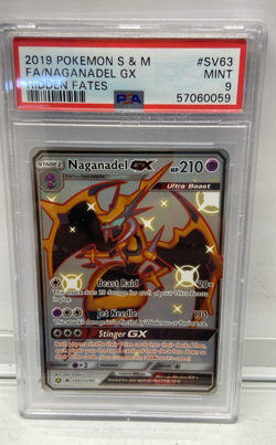 Pokemon Card TCG, PSA 9 MINT , Naganadel GX , Hidden Fates SV63/94 - Image 1
