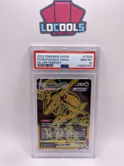 2022 POKEMON SWORD & SHIELD SILVER TEMPEST #TG29 FULL ART/RAYQUAZA VMAX PSA 10 - Image 1