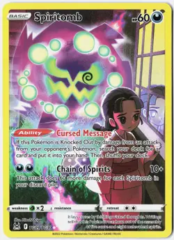 Pokemon Spiritomb Holo Ultra Rare SWSH11: Lost Origin TG09/TG30 NM - Image 1