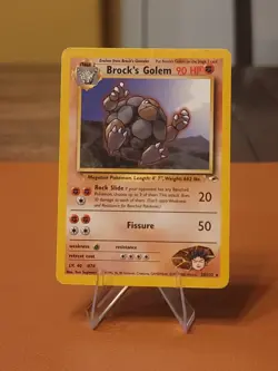 Brock's Golem - 20/132 - Pokemon Gym Heroes Regular Unlimited DMG CREASED - Image 1