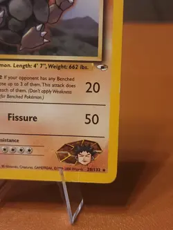 Brock's Golem - 20/132 - Pokemon Gym Heroes Regular Unlimited DMG CREASED - Image 4