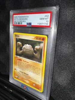 Pokemon Ditto (Geodude) Delta Species 62/113 Regular Common PSA 10 2005 - Image 1