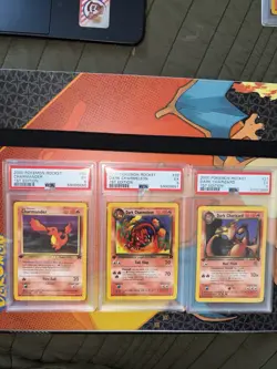 LOT Pokemon Rocket 1st Edition Dark Charizard/Dark Charmeleon/Charmander (PSA 5) - Image 1