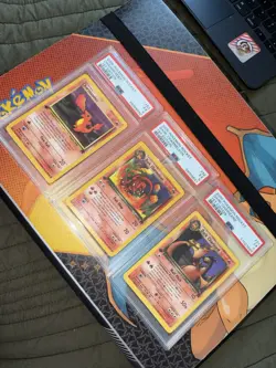 LOT Pokemon Rocket 1st Edition Dark Charizard/Dark Charmeleon/Charmander (PSA 5) - Image 2