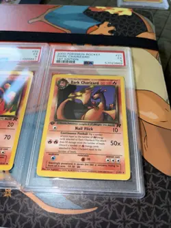 LOT Pokemon Rocket 1st Edition Dark Charizard/Dark Charmeleon/Charmander (PSA 5) - Image 5