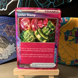 Pokemon TCG Unfair Stamp 165/167 Twilight Masquerade Ace SPEC Rare Foil - Image 1