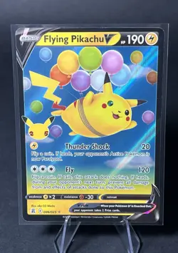 Pokemon TCG NM Flying Pikachu V 006/025 Celebrations Holo 2021 - Image 1