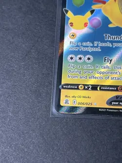 Pokemon TCG NM Flying Pikachu V 006/025 Celebrations Holo 2021 - Image 4