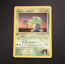 Pokemon Erika's Oddish 78/132 Gym Heroes 1st Edition Common Basic 2000 HP50 - Image 1
