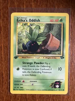 [LP+/NM] 2000 Pokemon Gym Challenge Erikas's Oddish 1st Edition #70/132 Common - Image 1