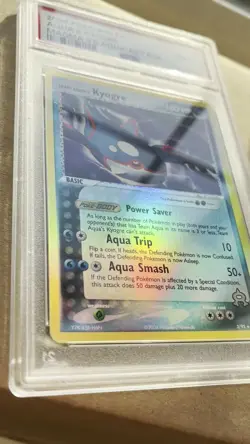2004 Pokemon TCG EX Team Magma Vs Aqua Kyogre Reverse Holo 3/95 PSA 8 - Image 2