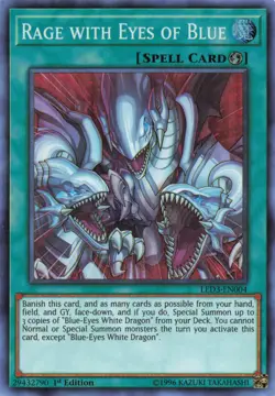 2018 Yu-Gi-Oh! White Dragon Abyss Rage with Eyes of Blue #LED3-EN004 1st Edition - Image 1