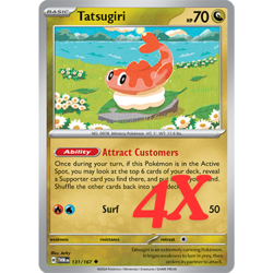 4X Pokemon TCG Tatsugiri 131/167 Twilight Masquerade Regular Card 2024 English - Image 1