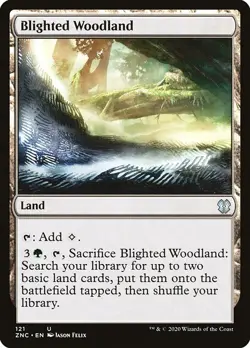 1x Blighted Woodland NM Eng MTG - ZNR Commander - Image 1