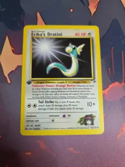 Pokemon TCG Card 1st Edition Gym Heroes Erika’s Dratini 42/132 HP - Image 1