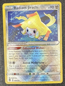 Radiant Jirachi 120/195 Radiant Rare Silver Tempest Pokemon Near Mint - Image 1