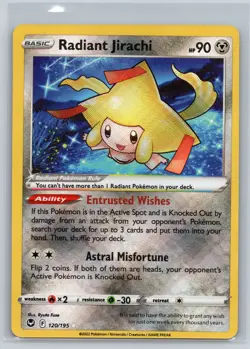 Pokemon SWSH12: Silver Tempest Radiant Jirachi Holo Rare #120/195 - Image 1