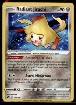 2022 Sword & Shield - Silver Tempest Radiant Jirachi Basic/Radiant Rare #120 - Image 1
