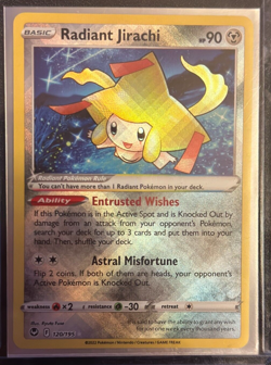 Pokemon TCG Radiant Jirachi Silver Tempest 120/195 Holo Radiant Rare - Image 1