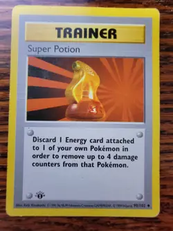 Pokemon TCG Super Potion Base Set 90/102 Regular 1st Edition Uncommon MP - Image 1