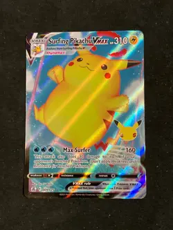 Pokemon Surfing Pikachu VMAX Ultra Rare Celebrations 009/025 NM - Image 1