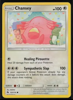 Chansey 152/214 Pokemon Lost Thunder Common Near Mint - Image 1