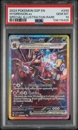 2024 POKEMON SSP EN-SURGING SPARKS SPECIAL ILLUSTRATION RARE HYDREIGON EX PSA 10 - Image 1