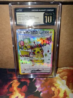 Pokemon Pikachu ex 122/106 Sv8: Super Electric Breaker Holo CGC Pristine 10 - Image 1