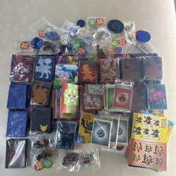 HUGE Pokemon TCG Accessories Lot Sleeves Coins Stickers Energy Dice Mat SEALED - Image 1