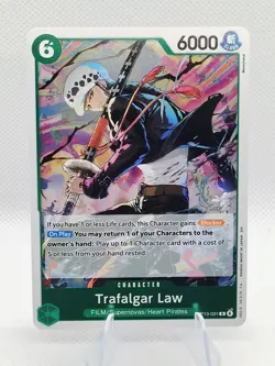 One Piece OP13-031 Trafalgar Law Rare Foil Green 6000 Power NM - Image 1