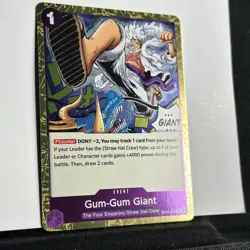 ONE PIECE CCG card: Event, Gum-Gum Giant [Luffy] op09-078 R, foil, 1st edition - Image 1