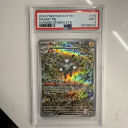 2024 POKEMON SVP SURGING SPARKS ETB PROMO #159 MAGNETON PSA 9 - Image 1