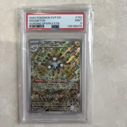 2024 POKEMON SVP EN-SV BLACK STAR PROMO #159 MAGNETON SURGING SPARKS ETB PSA9￼ - Image 3