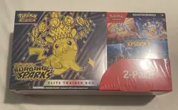 Pokemon Surging Sparks ETB and Booster Bundle SEALED (Costco 2 Pack) - Image 1