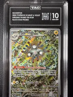 Magneton Surging Sparks ETB Pokemon Center Exclusive Tag 10 Gem Mint Rank 2! - Image 1