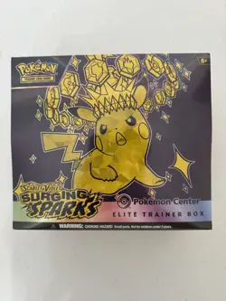Pokemon TCG Surging Sparks Pokemon Center Elite Trainer Box ETB New Minor Tear - Image 1