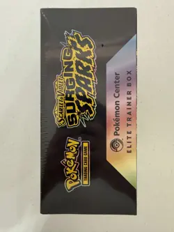 Pokemon TCG Surging Sparks Pokemon Center Elite Trainer Box ETB New Minor Tear - Image 2