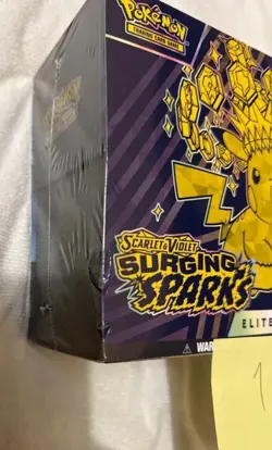 Pokemon TCG Surging Sparks ETB New & Sealed includes Acrylic Case - Image 5